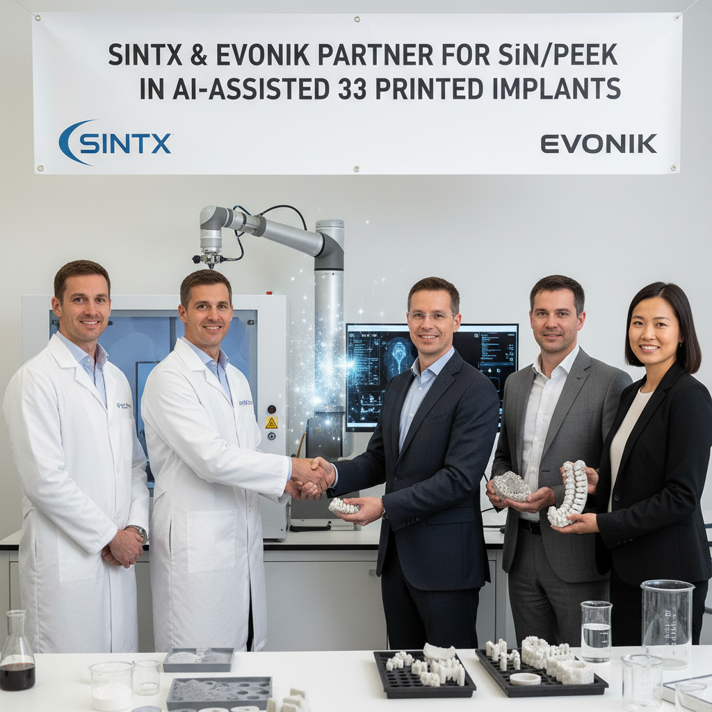 SINTX Technologies and EVONIK Forge Alliance to Advance AI-Assisted 3D Printed Medical Implants