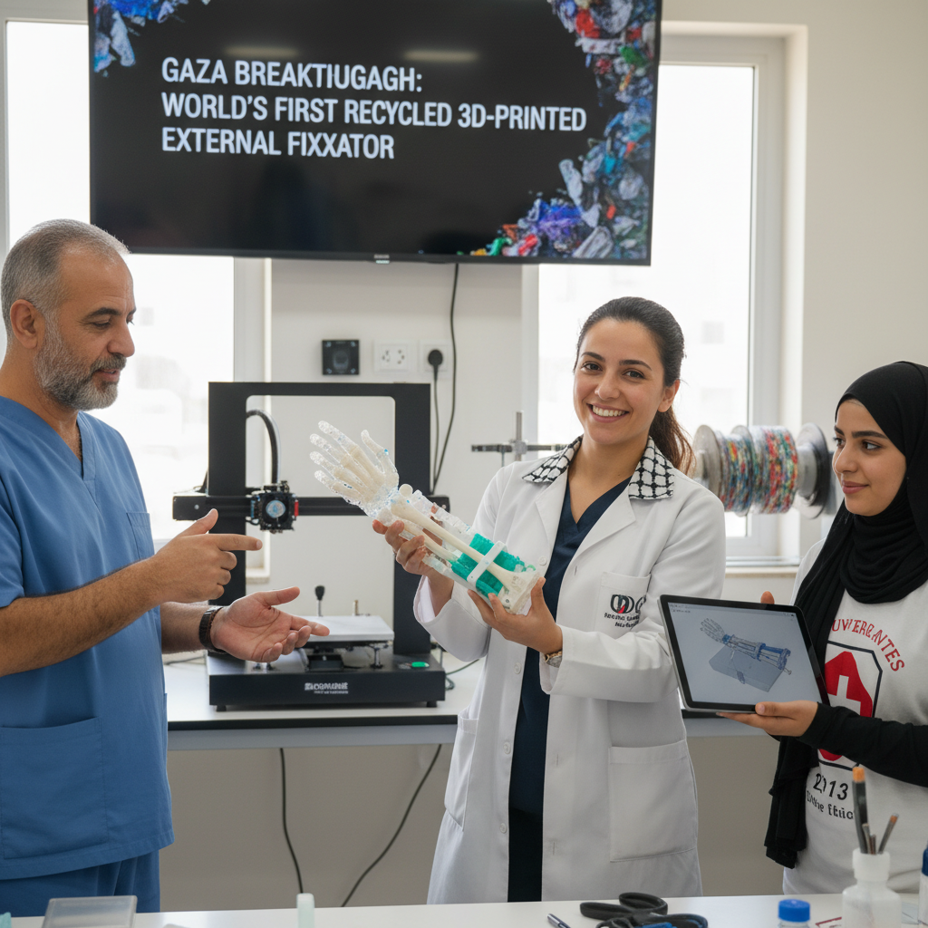 Gaza's Ingenuity: Doctors Craft World's First 3D-Printed External Fixator from Recycled Plastic