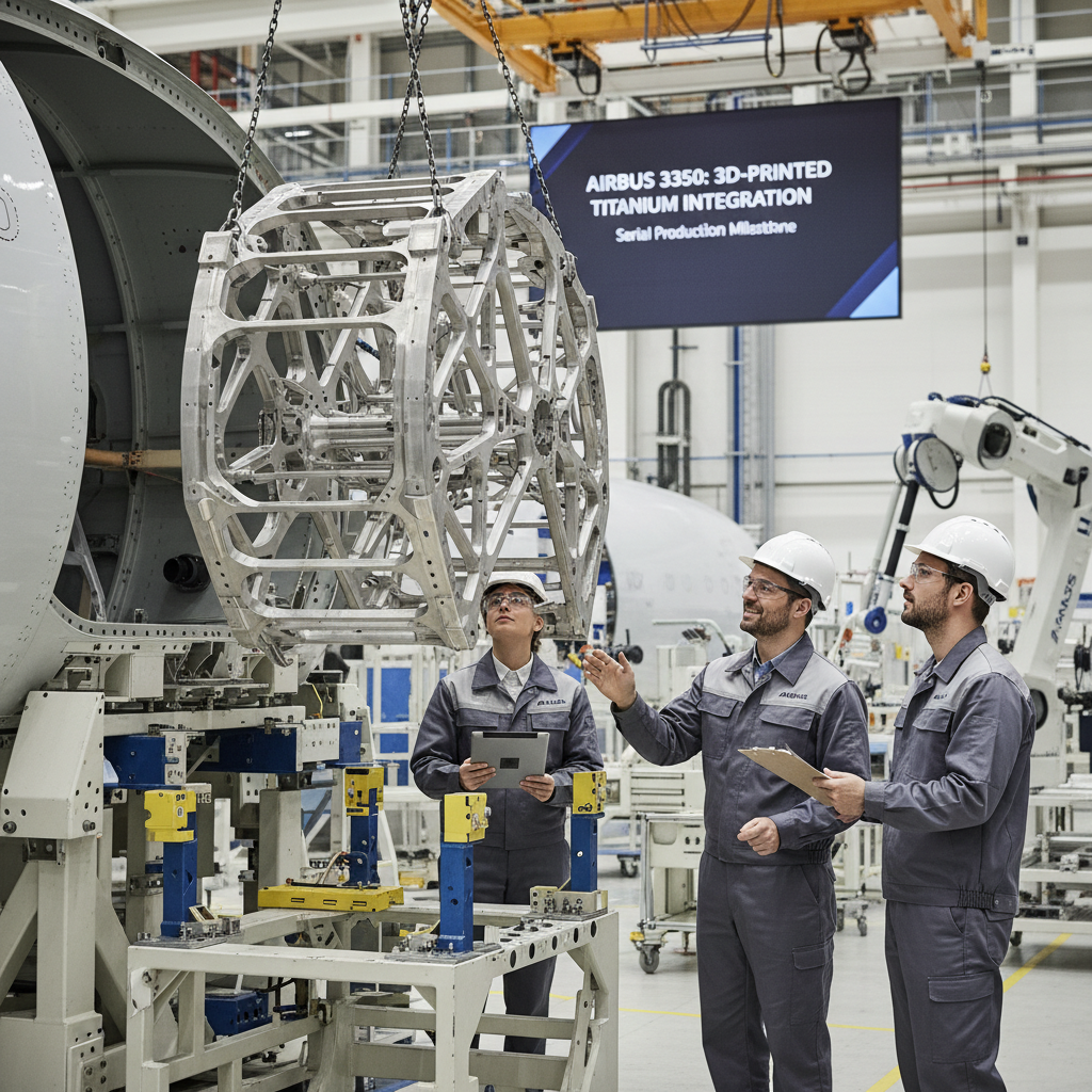 Airbus Pioneers Large-Scale 3D-Printed Titanium Parts in A350 Production