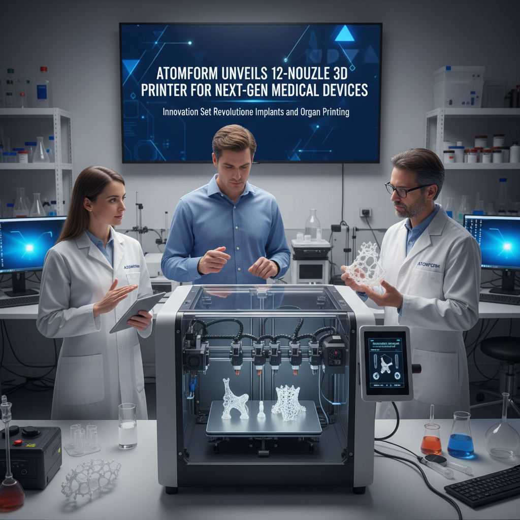 AtomForm Unveils Groundbreaking 12-Nozzle 3D Printer: A Leap Forward for Medical Device Manufacturing