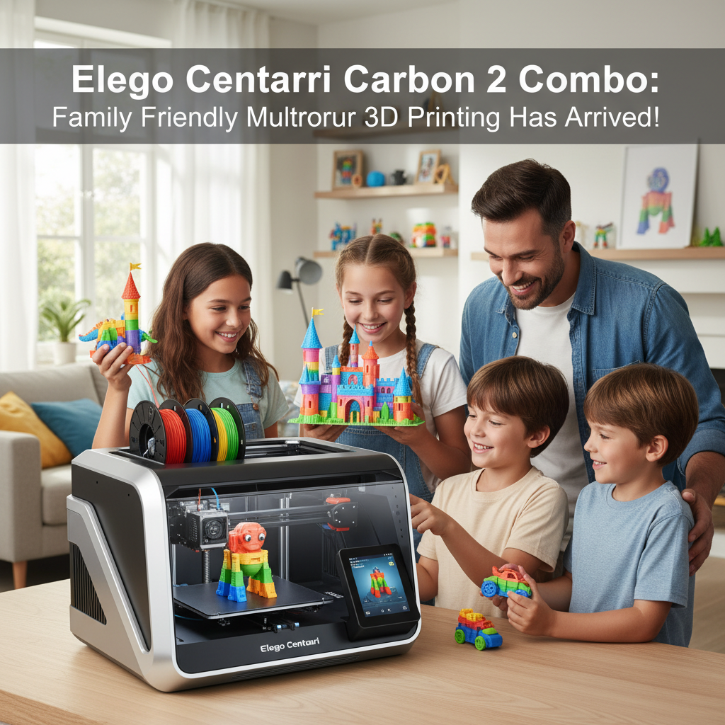 Elegoo Unveils the Multicolor Centauri Carbon 2 Combo: A New Era for Family-Friendly 3D Printing
