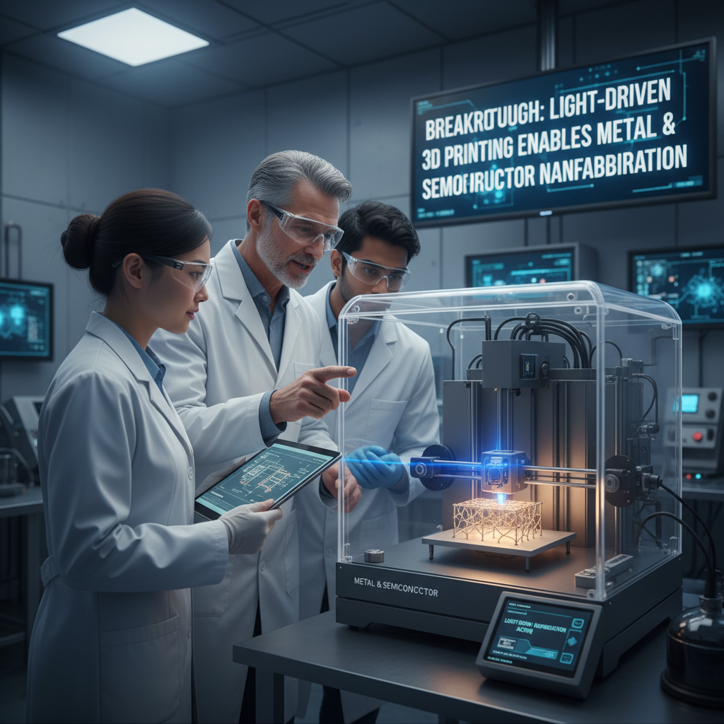 Breakthrough in Light-Driven 3D Printing Enables Nanofabrication with Metals and Semiconductors Beyond Polymers