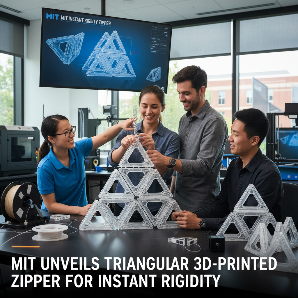MIT's Revolutionary 3D-Printed Zipper: Instantly Transforms Floppy Structures into Rigid Forms